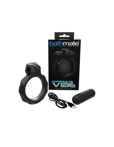 Bathmate Maximus VIBE - эрекционное кольцо со съемной вибропулей, 5.5 см (чёрный)